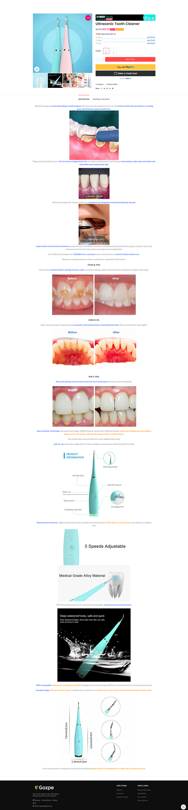 Ultrasonic Tooth Cleaner Ad