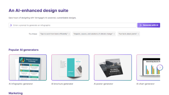 Venngage - An AI-enhanced design suite
